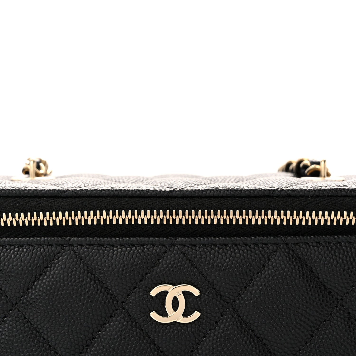 Chanel Caviar Quilted Small Vanity Case With Chain Black 8 of 10
