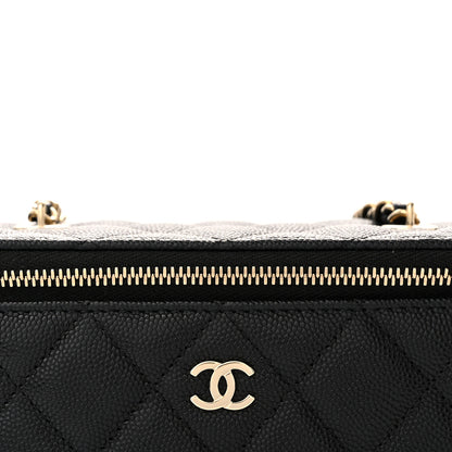 Chanel Caviar Quilted Small Vanity Case With Chain Black 8 of 10