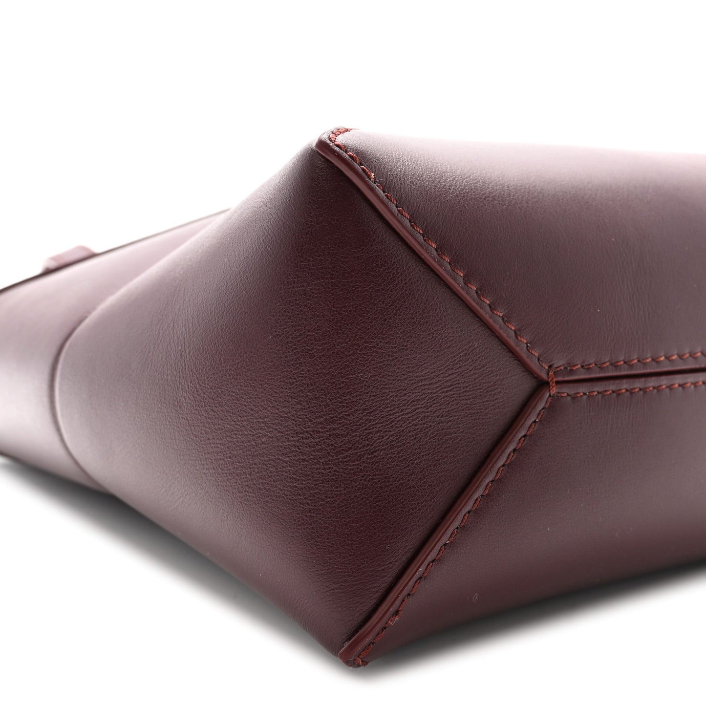 Shiny Calfskin Mini Puzzle Fold Tote Burgundy