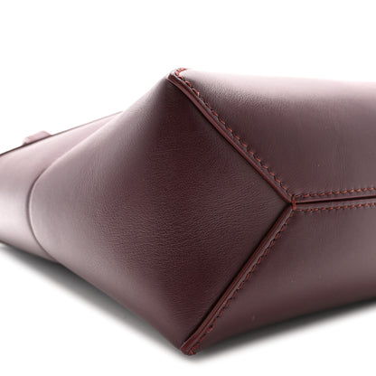 Loewe Shiny Calfskin Mini Puzzle Fold Tote Burgundy 9 of 10