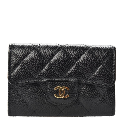 Chanel Caviar Quilted Flap Card Holder Black 1 of 7