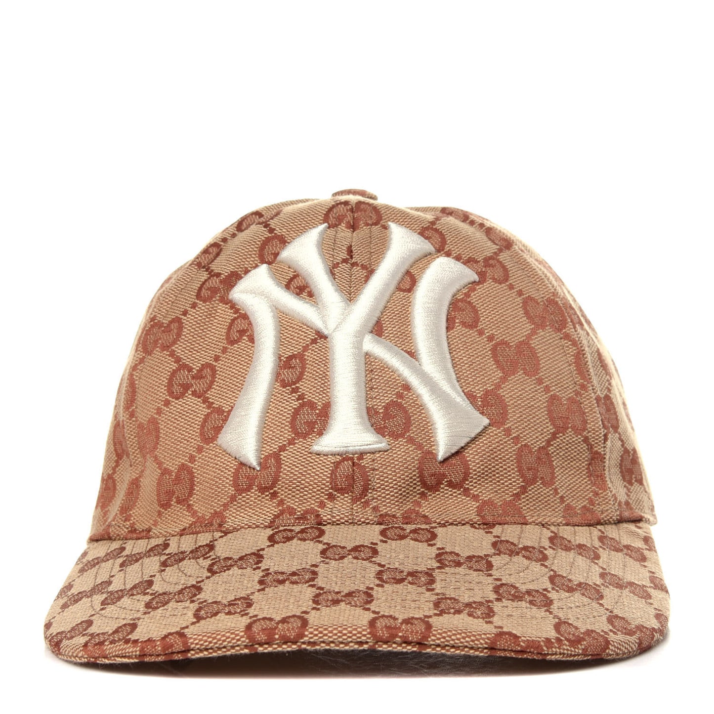 X MLB Monogram NY Yankees Baseball Hat 55-59 Beige Ruggine