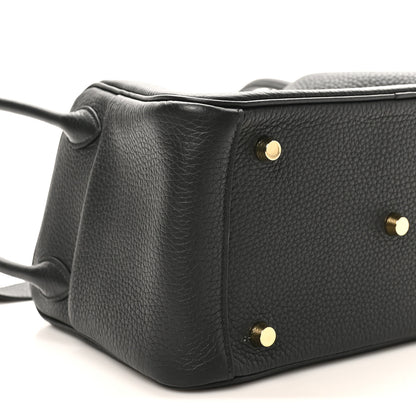 Hermes Taurillon Clemence Lindy 26 Black 9 of 11