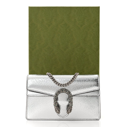 Gucci Metallic Calfskin Super Mini Dionysus Shoulder Bag Silver 11 of 11