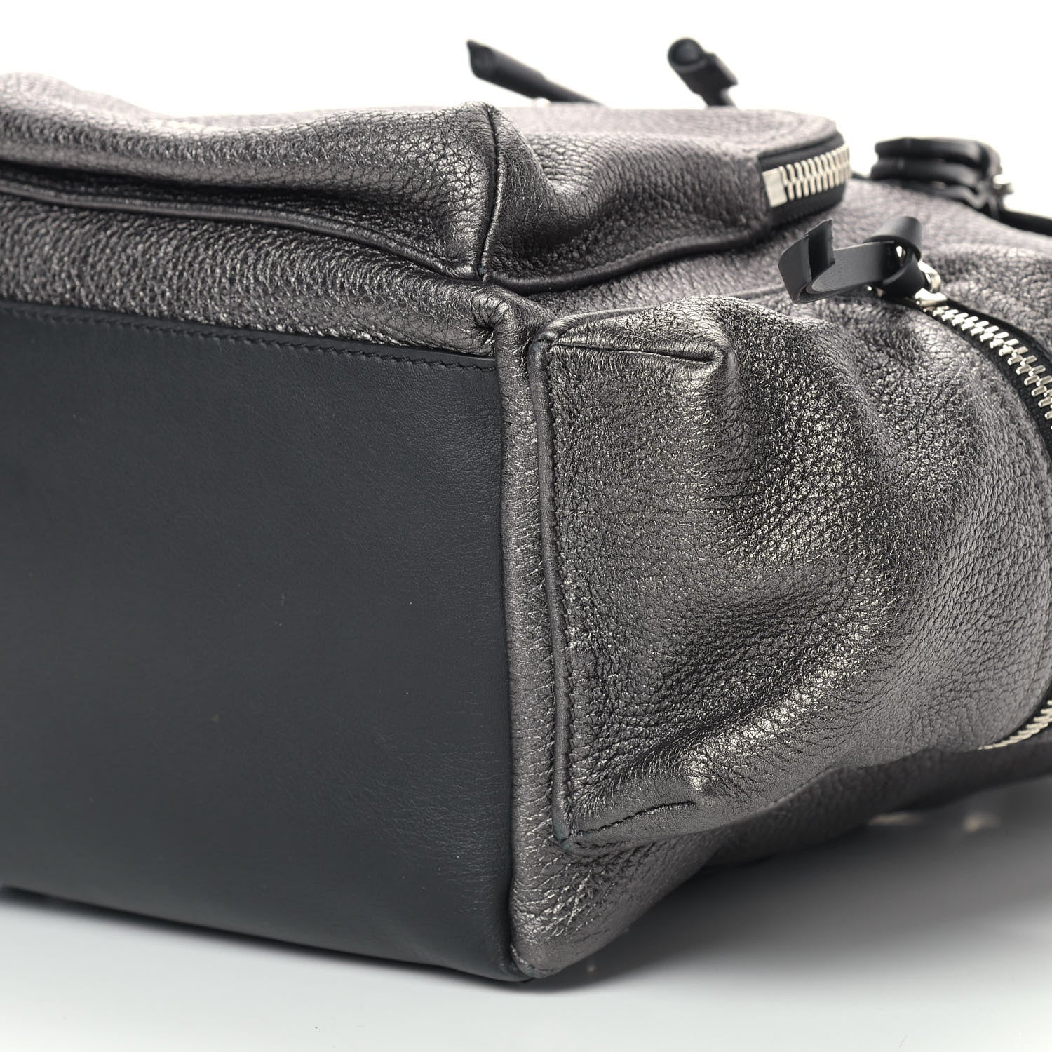 Burberry Metallic Deerskin Medium Rucksack Backpack Dark Grey 9 of 9