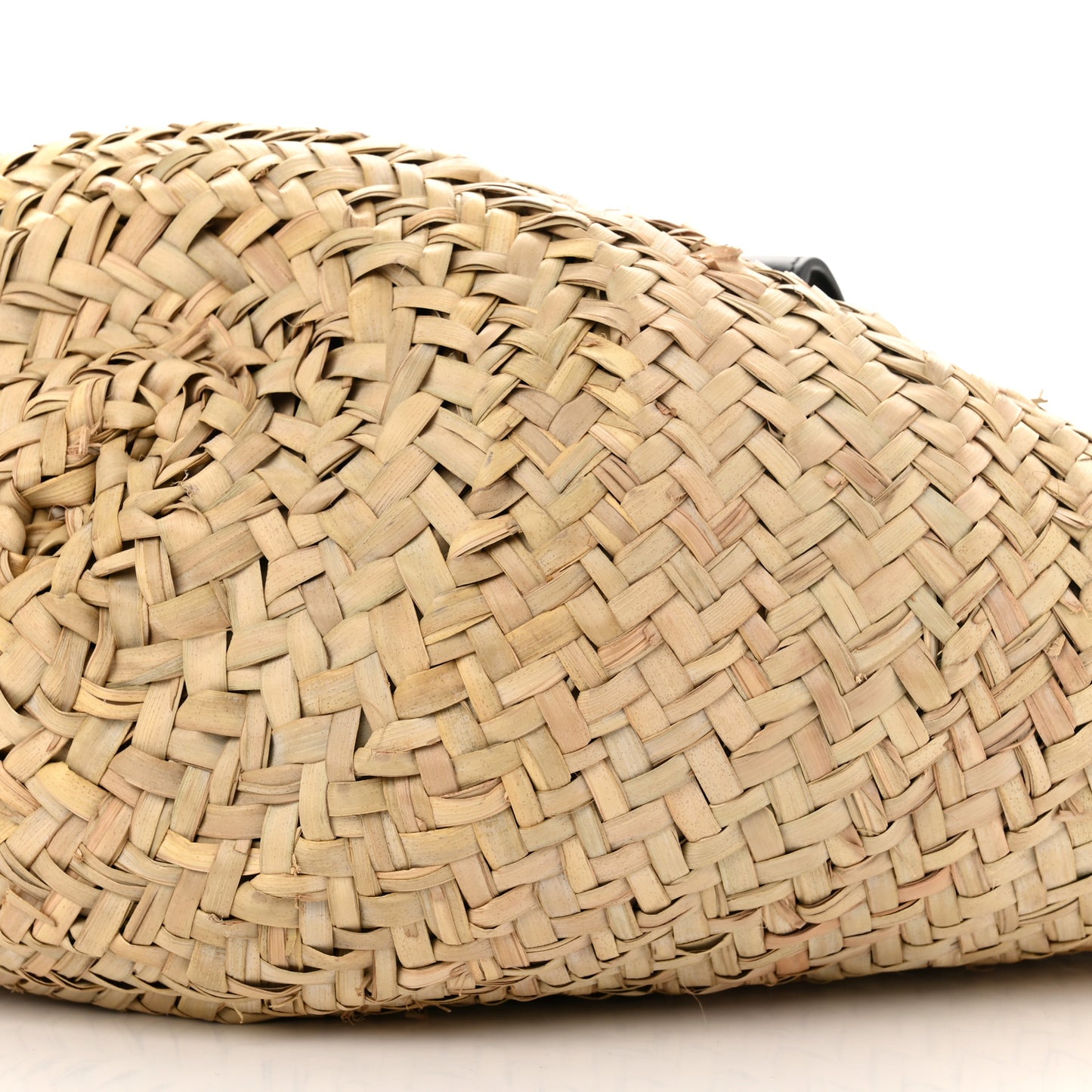 Vitello Raffia Woven Kendra Tote Natural Black