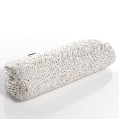 Chanel Lambskin Perforated Timeless Clutch White 4 of 7