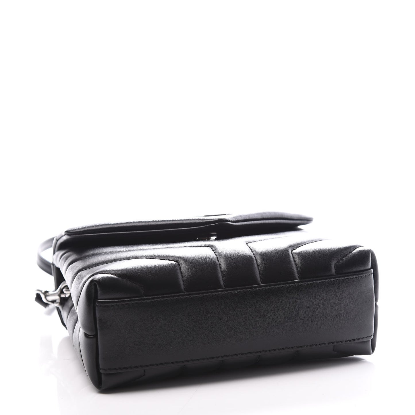 Calfskin Y Quilted Monogram Toy Loulou Crossbody Bag Black
