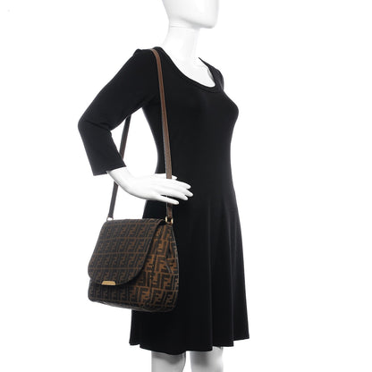 Fendi Zucca Vitello Artic Messenger Bag Tobacco Castagna 2 of 14