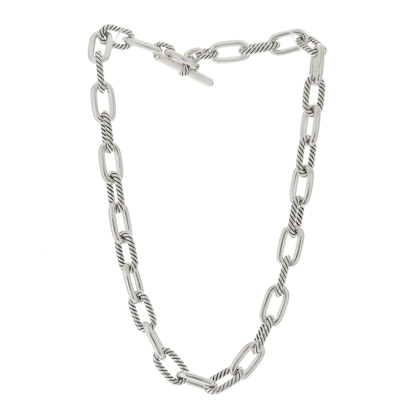 Sterling Silver 11mm Madison Chain Toggle Necklace