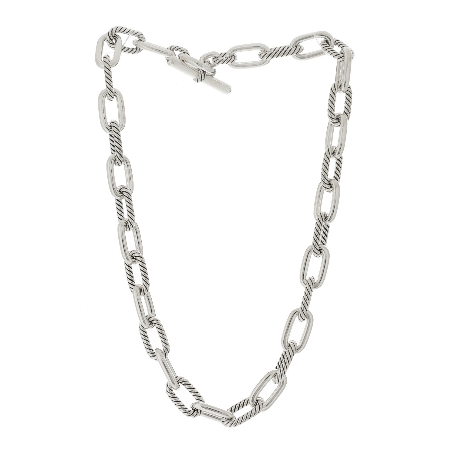 David Yurman Sterling Silver 11mm Madison Chain Toggle Necklace 3 of 6
