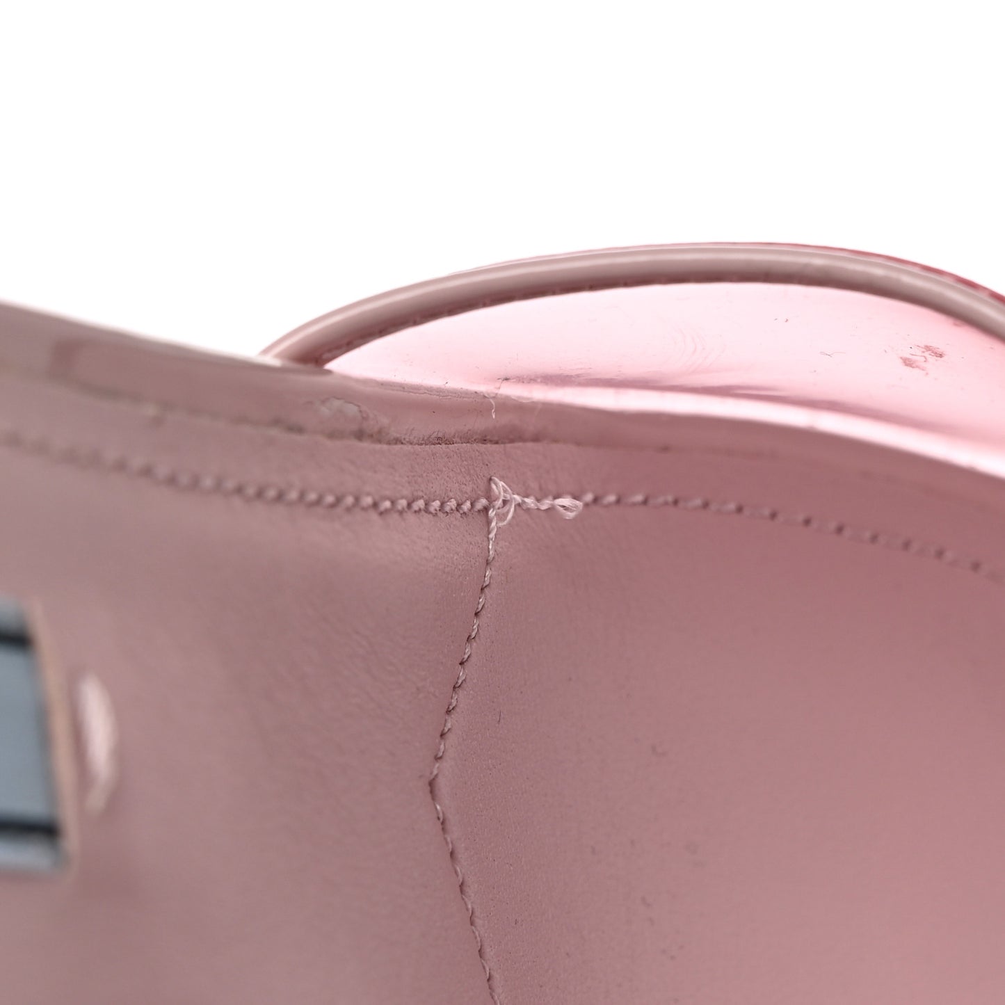 Plexiglass Vernice Metal Triangle Logo 65mm Slide Sandals 37 Alabastro