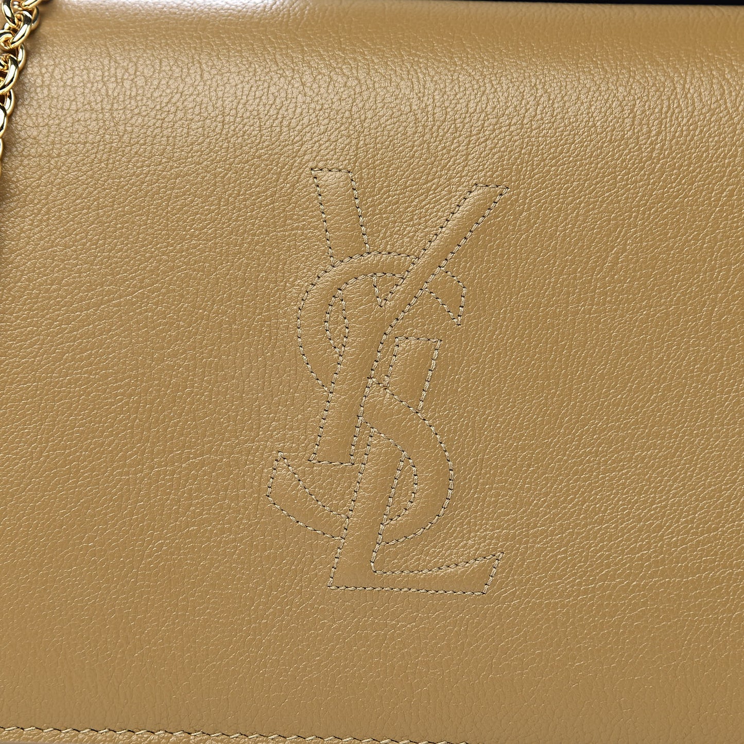 Calfskin Belle de Jour Chain Clutch Beige