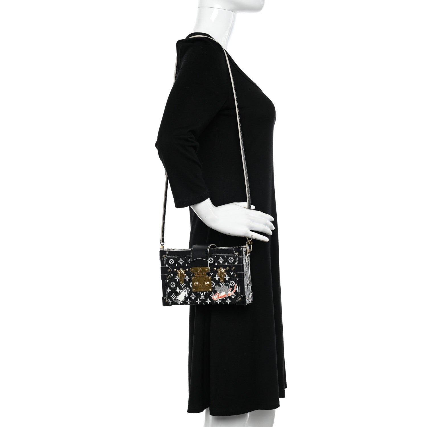 Louis Vuitton Catogram Petite Malle Black 2 of 9