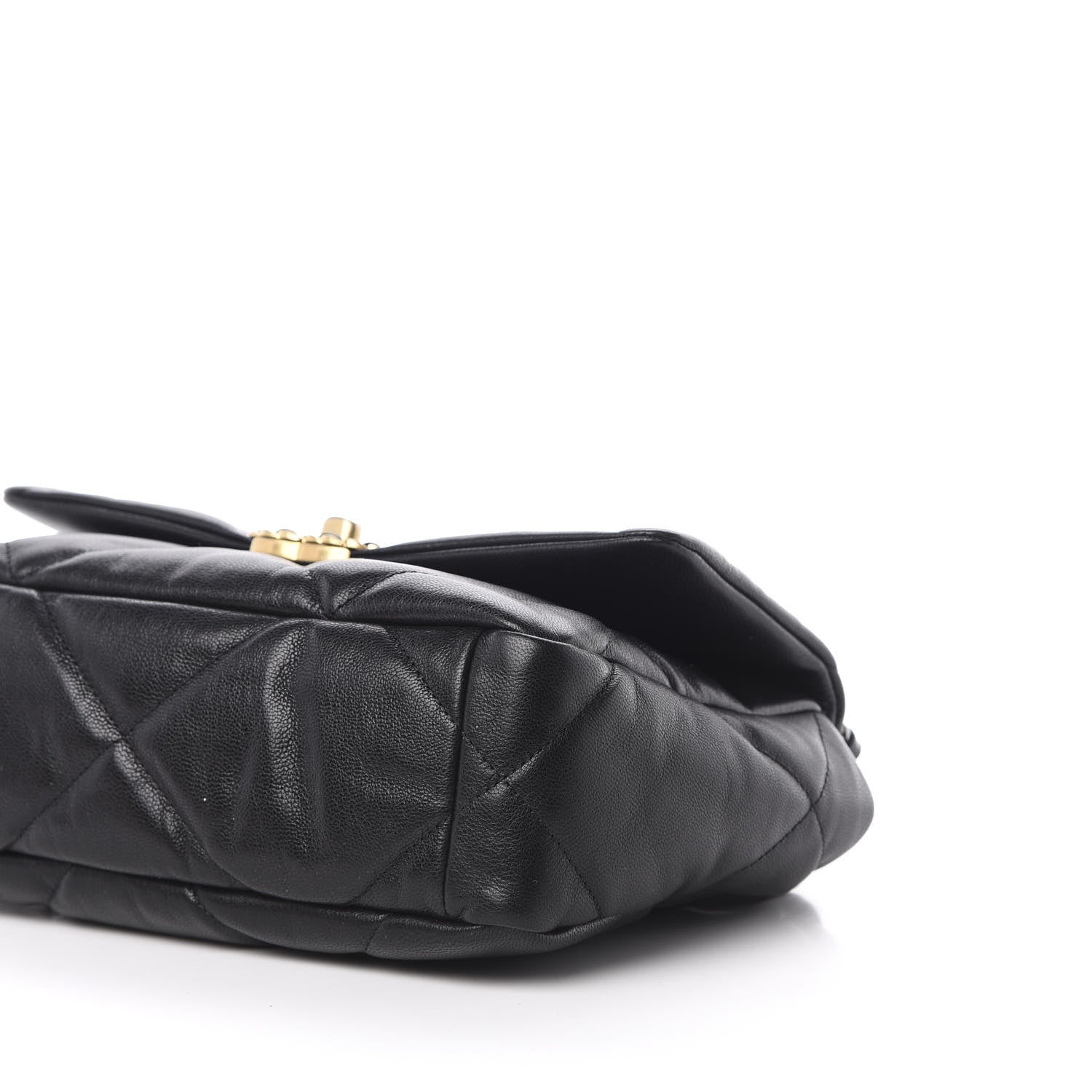 Chanel Goatskin Quilted Medium 19 Flap Black 7 of 10