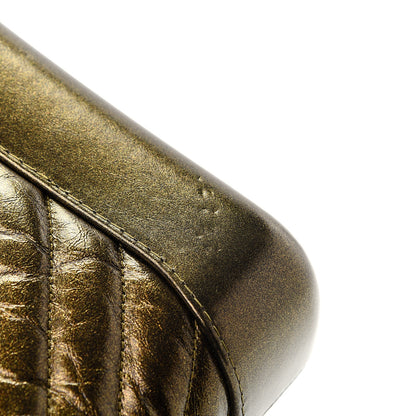 Chanel Metallic Calfskin Chevron Quilted Small Gabrielle Hobo Gold 8 of 12