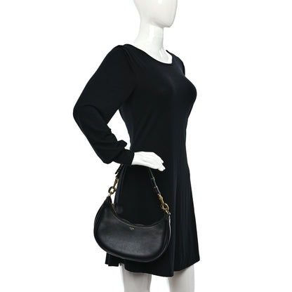 Celine Smooth Calfskin Medium Strap Ava Shoulder Bag Black 2 of 8