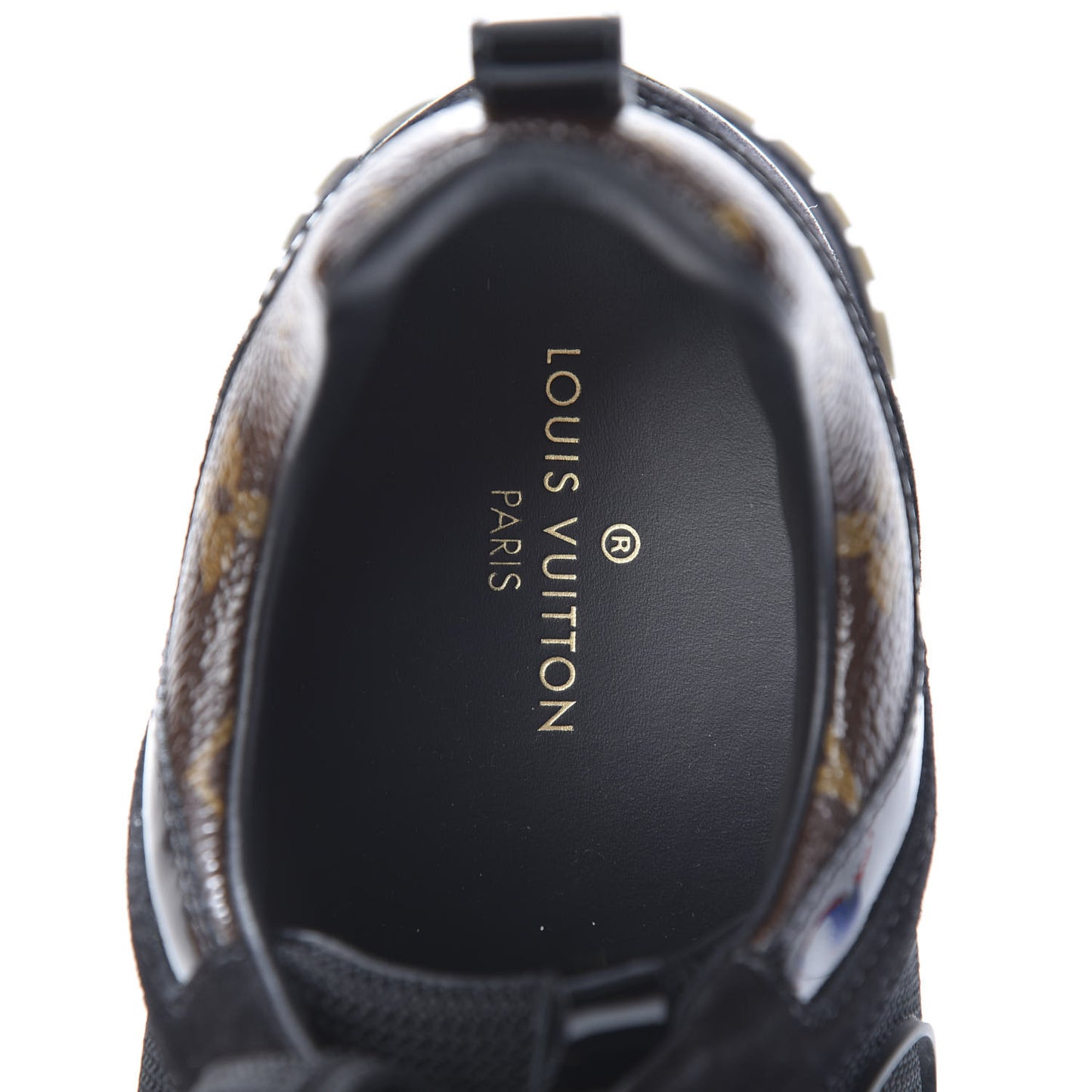 Suede Monogram Run Away Sneakers 38 Black