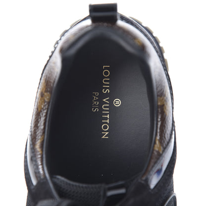Louis Vuitton Suede Monogram Run Away Sneakers 38 Black 7 of 9