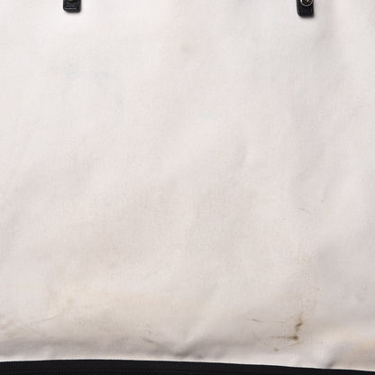 Chanel Canvas Calfskin Large Let's Demonstrate Tote White Black 14 of 18