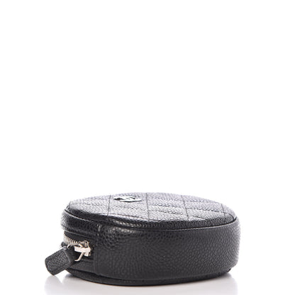 Chanel Caviar Quilted Zip Around Classic Coin Purse Black 4 of 10