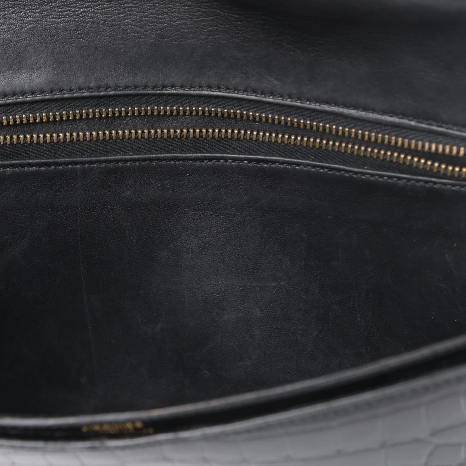 Hermes Shiny Porosus Crocodile Lydie Clutch Black 13 of 15