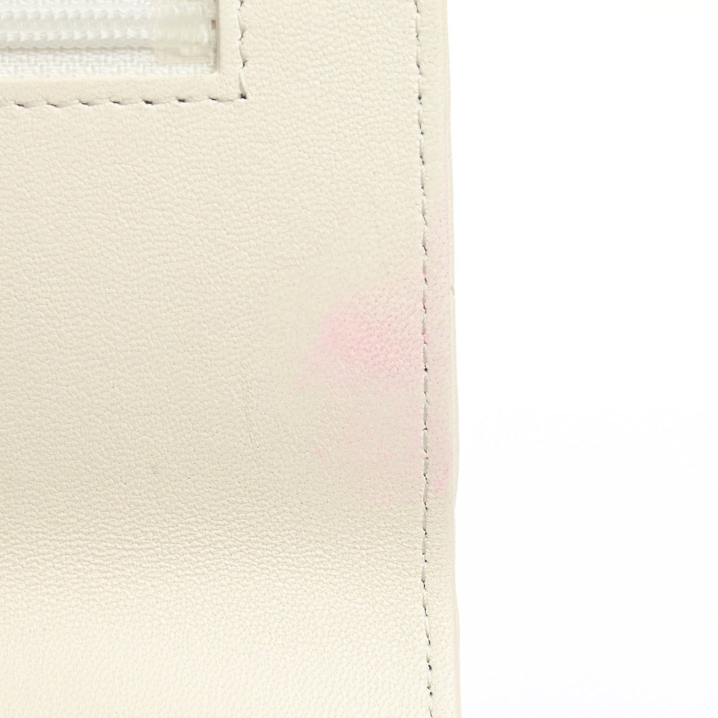 Goatskin Quilted Chanel 19 Wallet On Chain WOC White