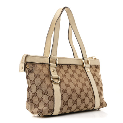 Gucci Monogram Small Abbey Tote Off White 3 of 10