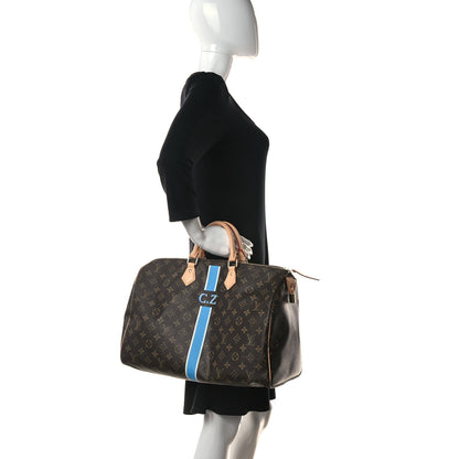 Louis Vuitton Monogram My LV Heritage Speedy 40 Blue White 2 of 25
