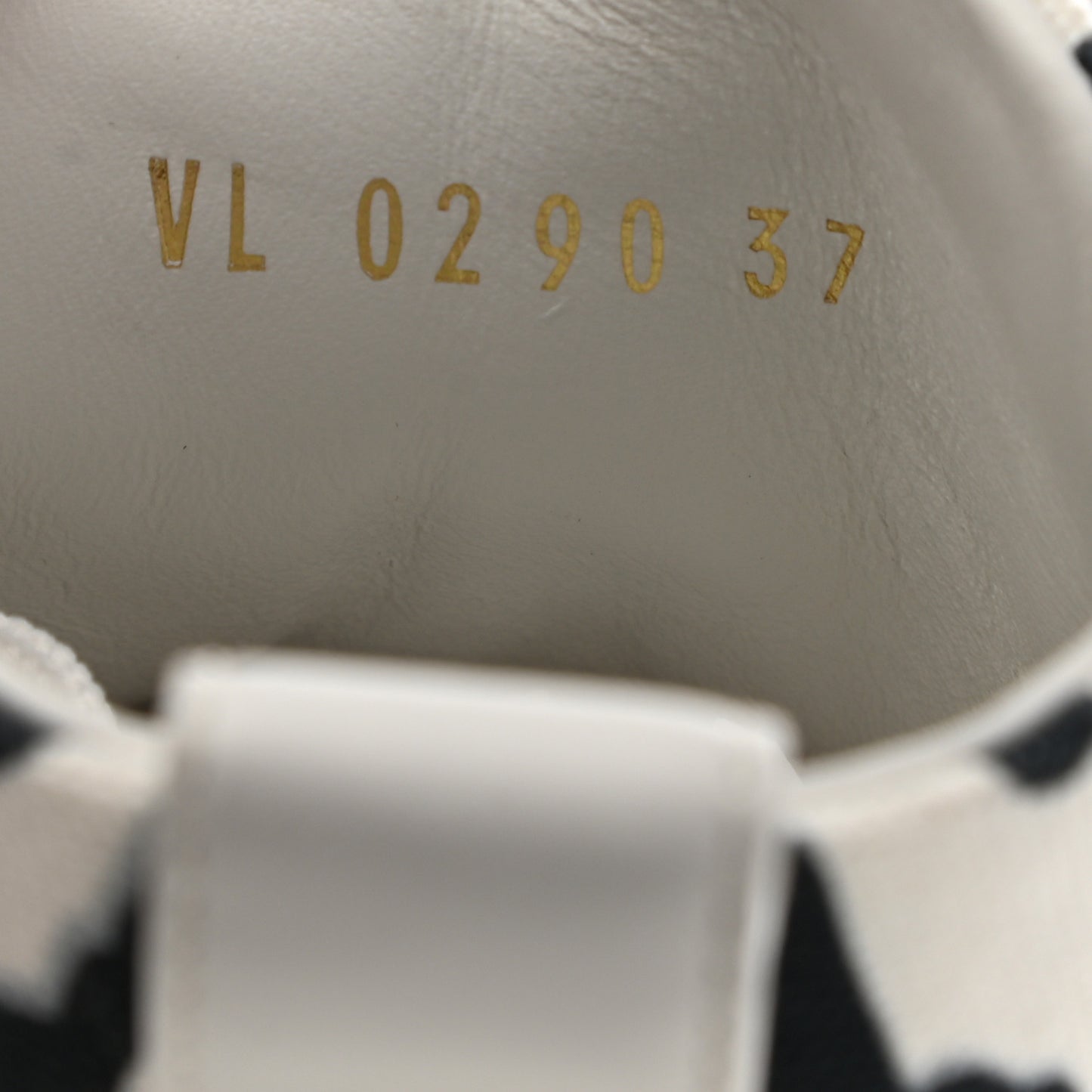X UF Calfskin Tufted Monogram Stellar Sneaker Boots 37 White Black