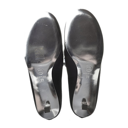 Chanel Quilted Grosgrain CC Loafers 38 Black 5 of 8