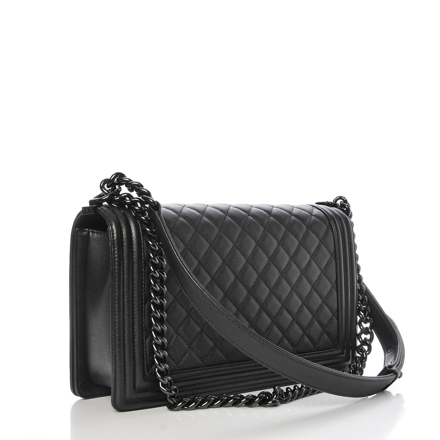 Chanel Caviar Quilted New Medium Boy Flap So Black 3 of 9