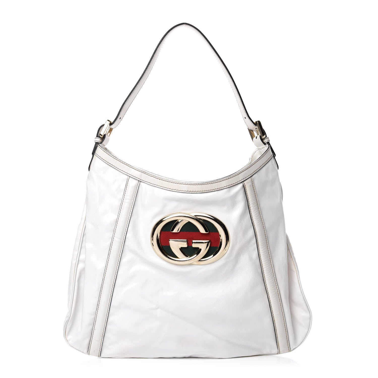 Gucci Dialux Medium Britt Shoulder Bag Off White 1 of 10