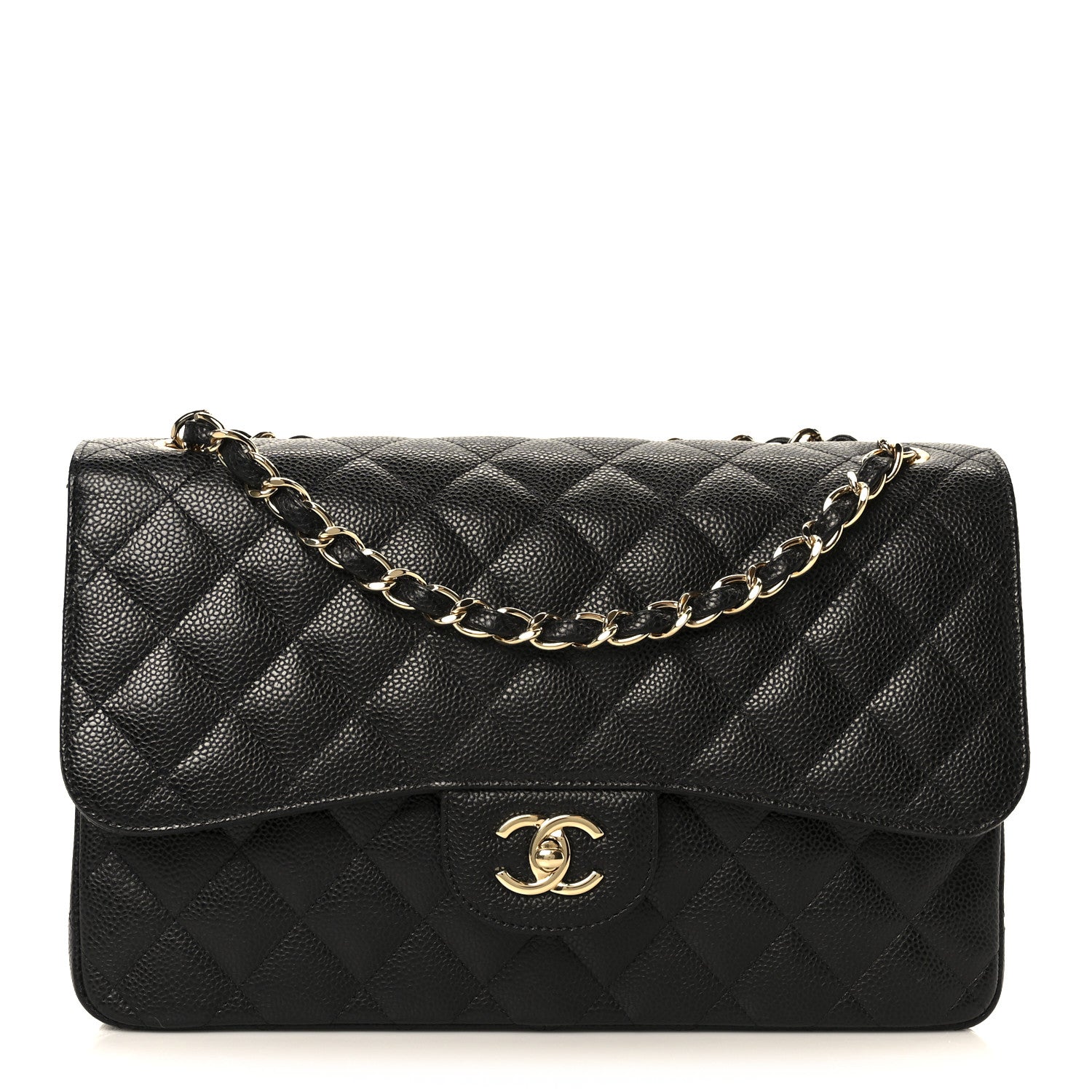 Chanel Caviar Quilted Jumbo Double Flap Black 1 of 11