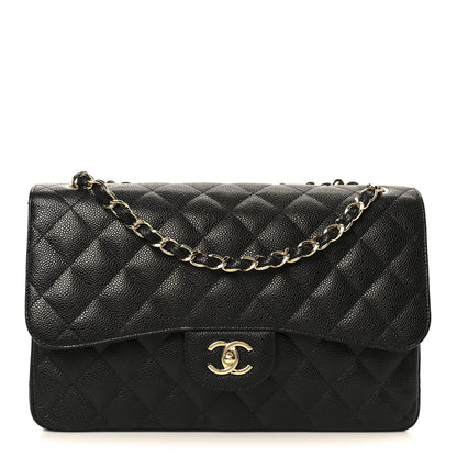 Chanel Caviar Quilted Jumbo Double Flap Black 1 of 11