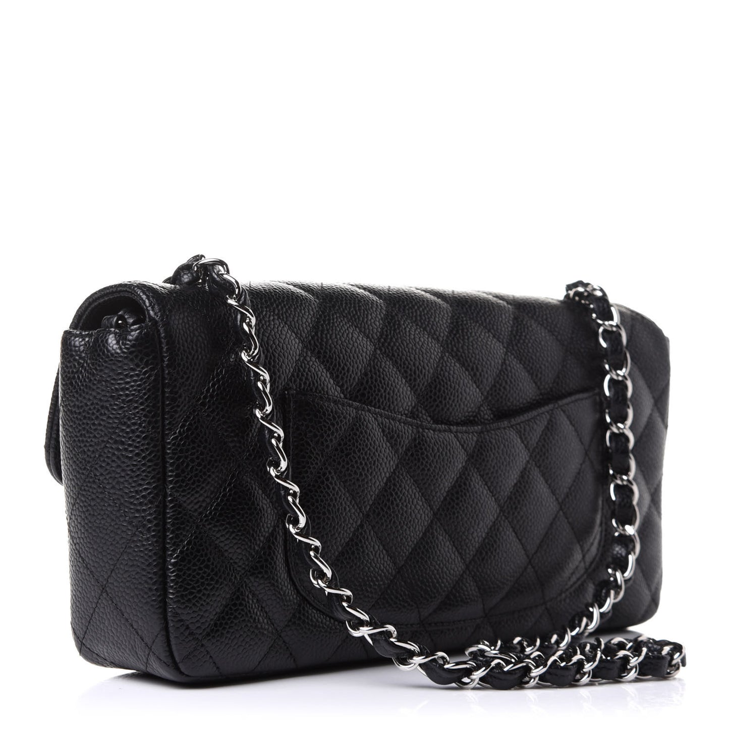 Caviar Quilted East West Flap Black