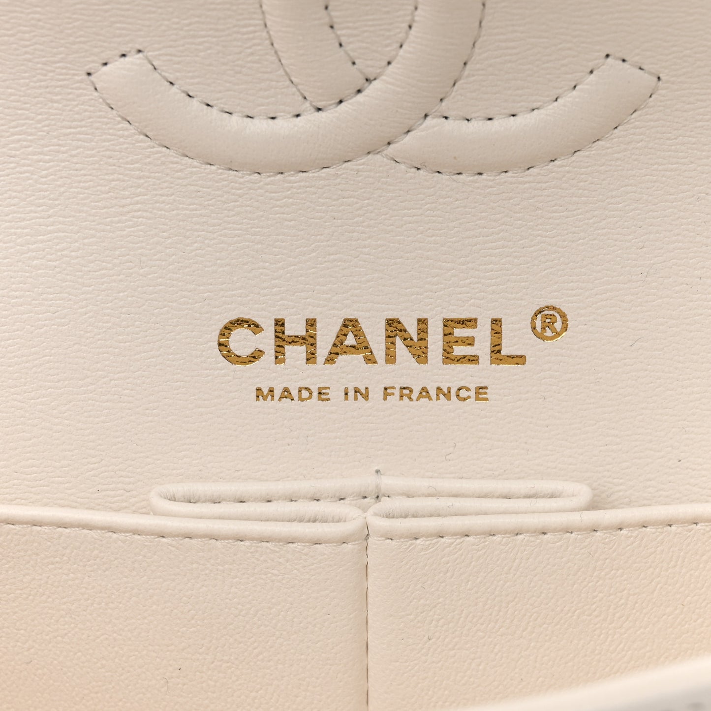 Caviar Quilted Small Double Flap White
