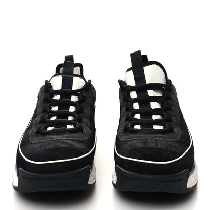 Chanel Velvet Calfskin Mixed Fibers CC Sneakers 40 Black 2 of 8