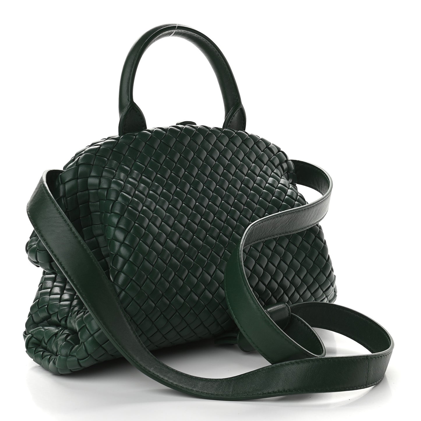 Nappa Intrecciato Small Padded The Handle Tote Raintree