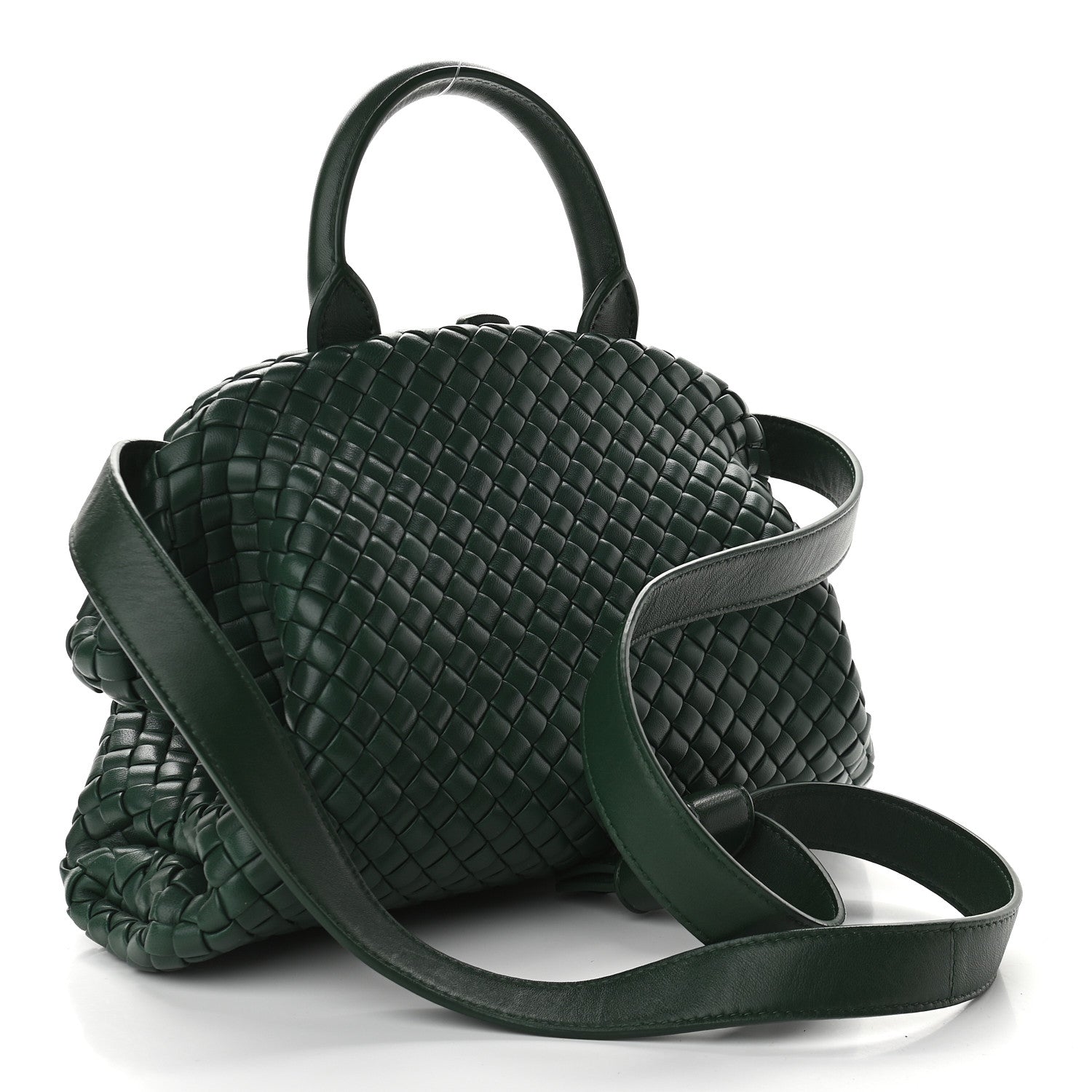 Bottega Veneta Nappa Intrecciato Small Padded The Handle Tote Raintree 3 of 9