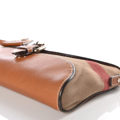 Burberry Canvas House Check Small Henham Crossbody Tan 6 of 11