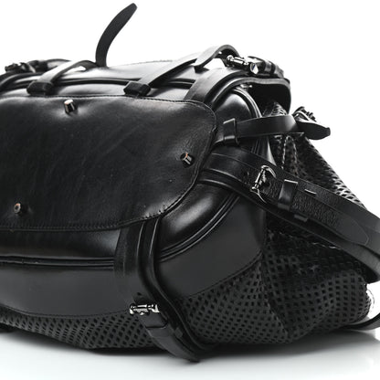 Burberry Perforated Calfskin Belted Bag Black 10 of 11