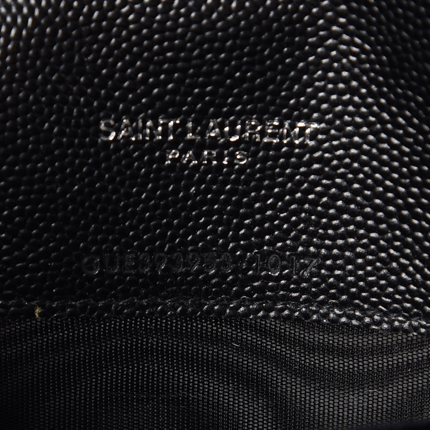 Grain De Poudre Matelasse Chevron Monogram Envelope Chain Wallet Black