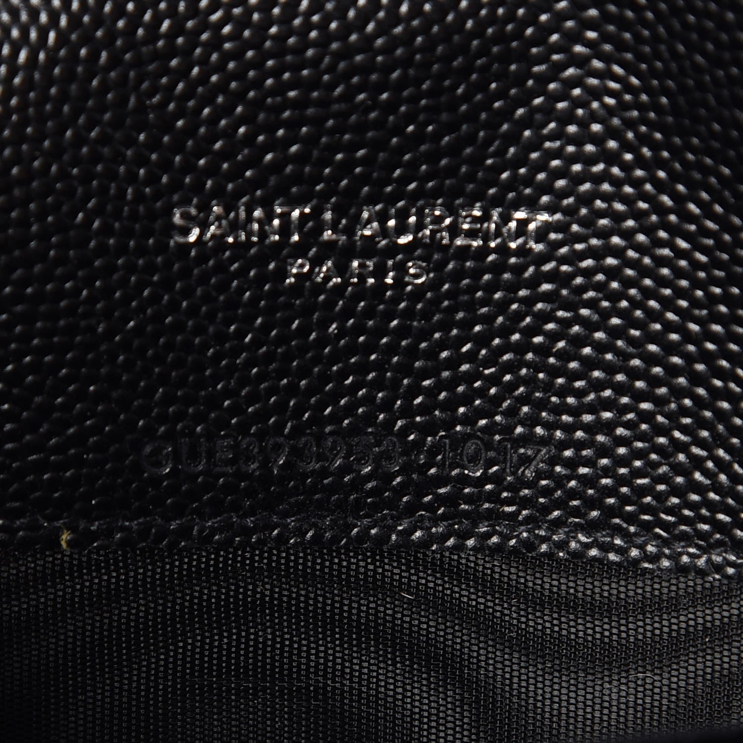 Saint Laurent Grain De Poudre Matelasse Chevron Monogram Envelope Chain Wallet Black 7 of 7