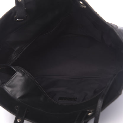 Chanel Coated Canvas Quilted Large Paris Biarritz Tote Black 5 of 10