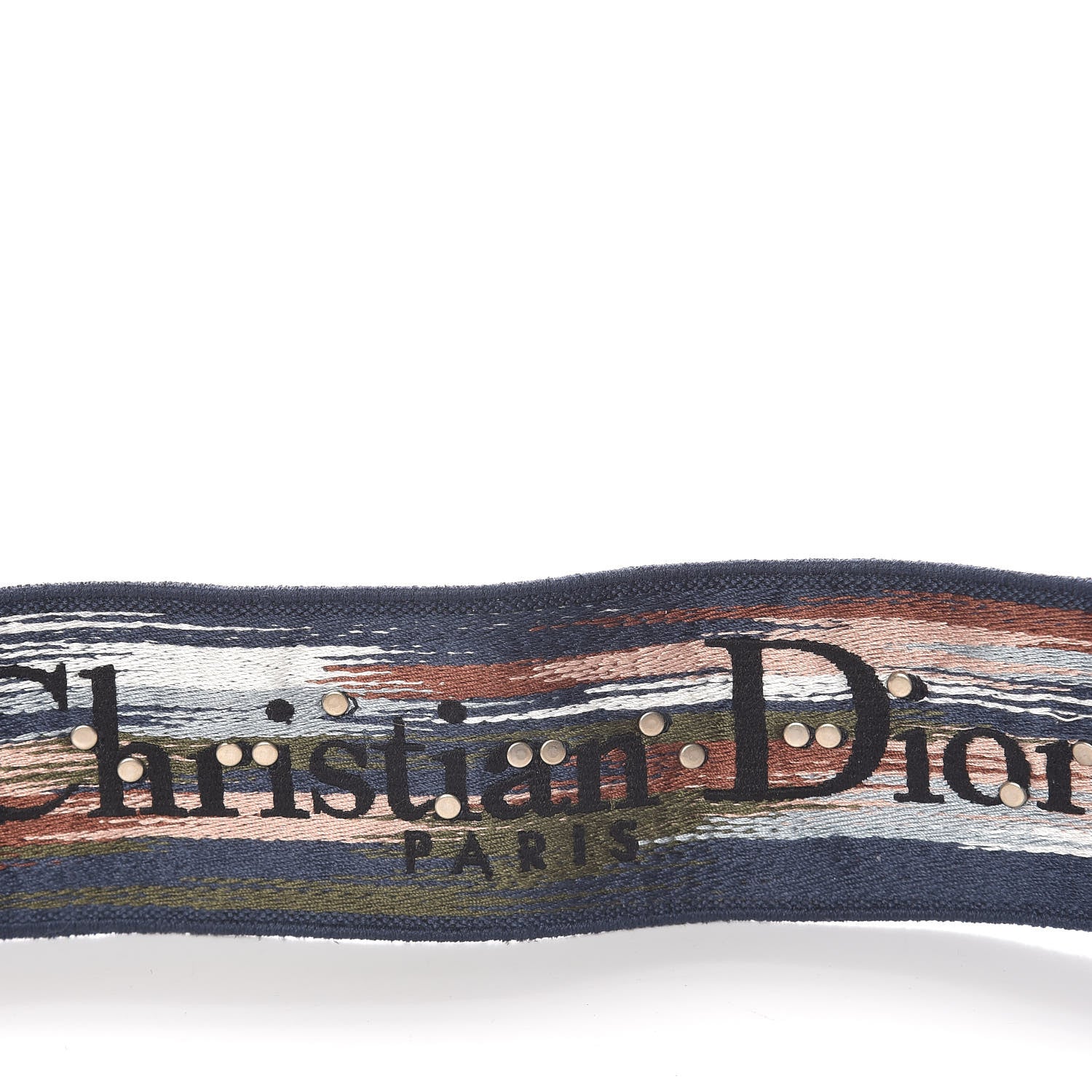 Christian Dior Canvas Embroidered Studded KaleiDiorscopic Shoulder Strap Multicolor 4 of 5