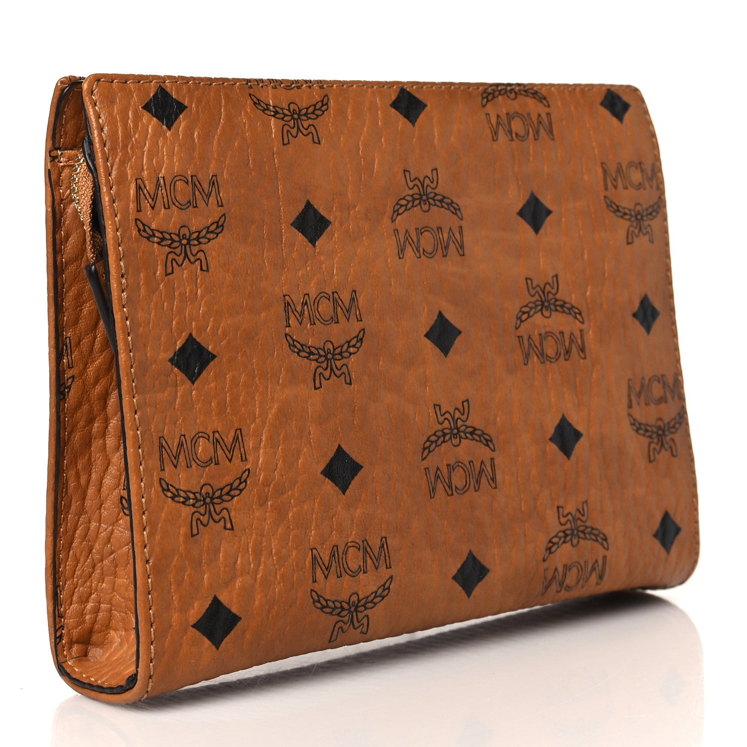 MCM Visetos Small Zip Pouch Cognac 3 of 7