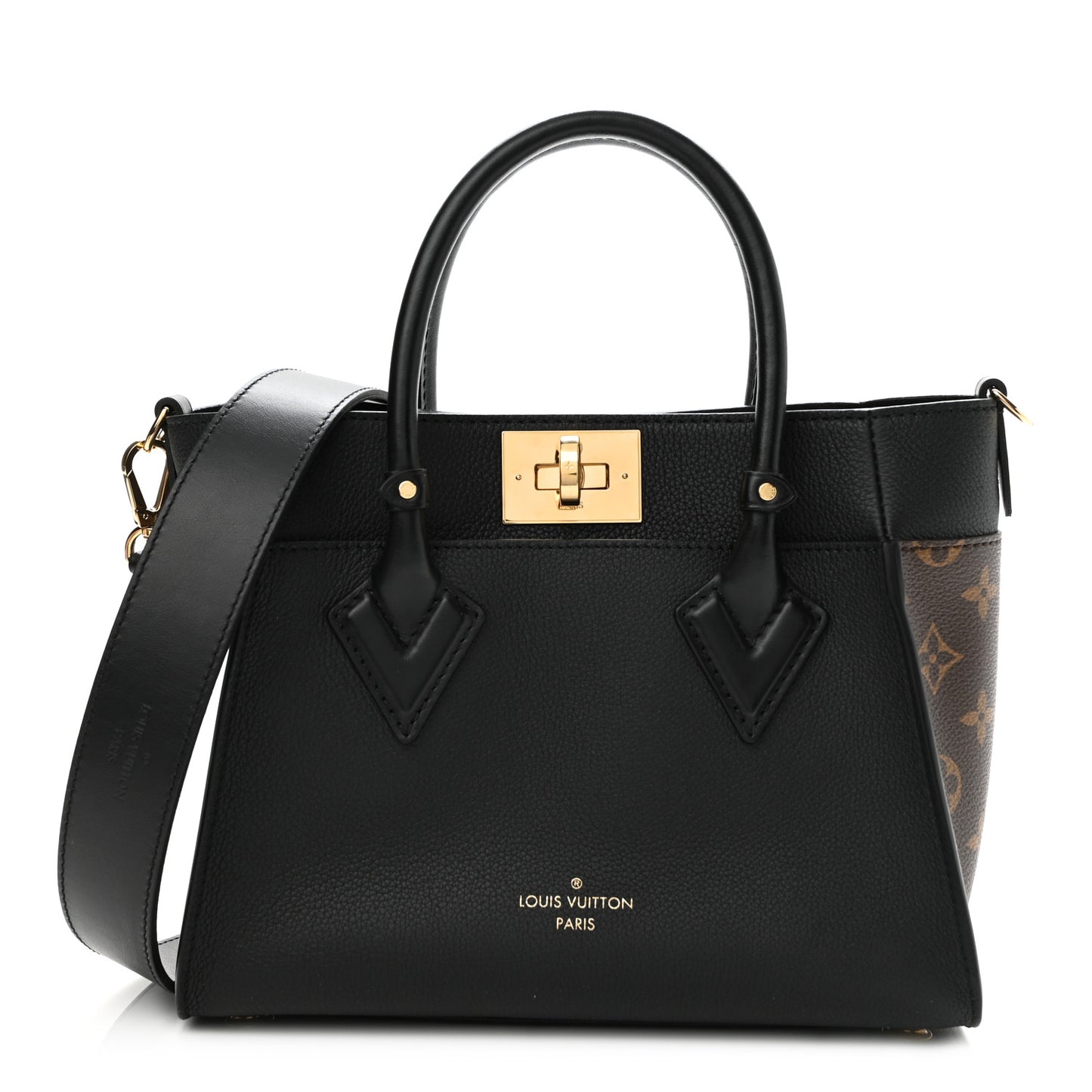 Calfskin Monogram On My Side PM Black