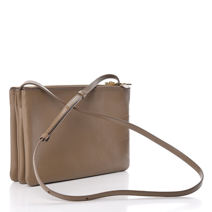 Celine Lambskin Large Trio Crossbody Bag Taupe 3 of 14