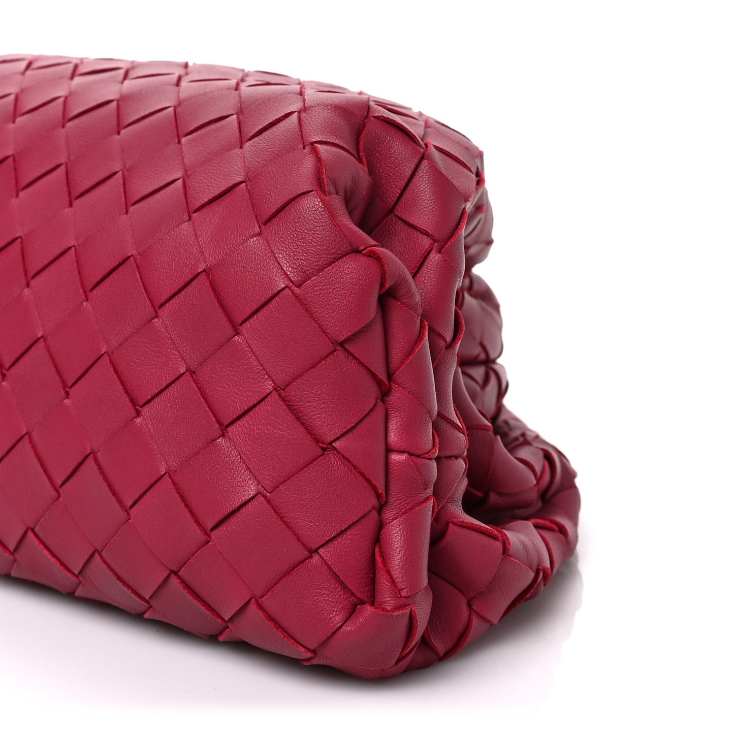 Nappa Maxi Intrecciato The Pouch Oversized Clutch Amaranto